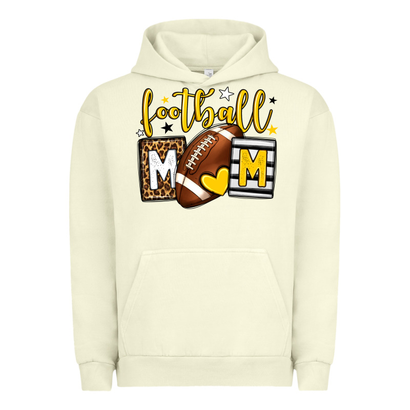 Football Mom Yellow Team Color Urban Hoodie by HowdyJamesFarm | Teevron