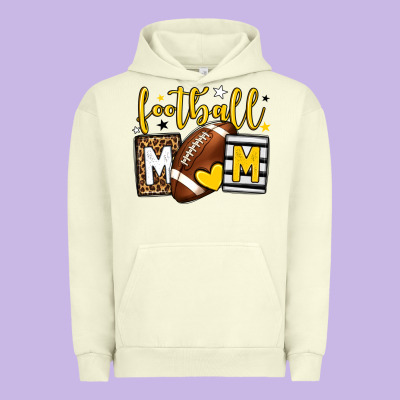 Football Mom Yellow Team Color Urban Hoodie Designed By Howdyjamesfarm
