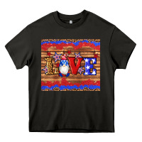 Asphalt american flag gnomes love star leopard glitter Heavy Core Tee - Artiststas
