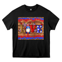 Black american flag gnomes love star leopard glitter Heavy Core Tee - Artiststas
