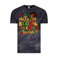 Cloud Black pretty black and educated teacher Vintage Tee - Artiststas