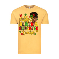 Vintage Mustard pretty black and educated teacher Vintage Tee - Artiststas