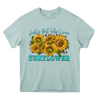 Arona just a girl who loves sunflower Heavy Core Tee - texasbilliewilder