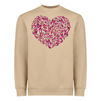 Mushroom breast cancer ribbon heart Heavyweight Sweatshirt - AdoDesignShop