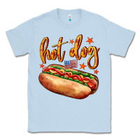 Dusty Blue hot dog Classic Tee - AdoDesignShop