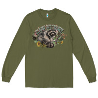 Army Green classy but trashy racoon Long Sleeve Tee - NancyCooperArtShop