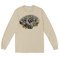 Mushroom classy but trashy racoon Long Sleeve Tee - NancyCooperArtShop