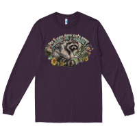 Plum classy but trashy racoon Long Sleeve Tee - NancyCooperArtShop