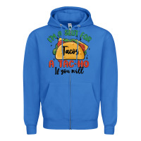 True Royal i'm a slut for tacos a tac ho if you will Zipper Hoodie - MaliasSmallBusiness