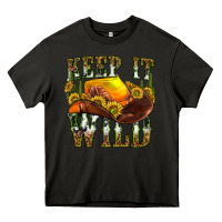 Asphalt keep it wild western Heavy Core Tee - texasbilliewilder