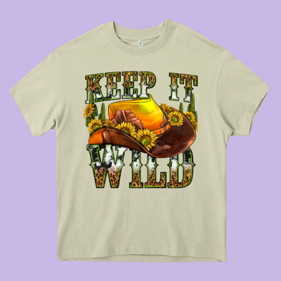 Keep It Wild Western Heavy Core Tee Designed By Texasbilliewilder