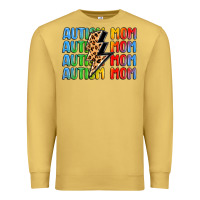 Antique Gold autism mom lightning bolt Premium Sweatshirt - LillyAllenDesigns