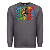 Charcoal Heather autism mom lightning bolt Premium Sweatshirt - LillyAllenDesigns