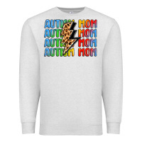 Oatmeal Heather autism mom lightning bolt Premium Sweatshirt - LillyAllenDesigns