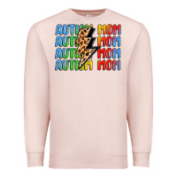 Pale Pink autism mom lightning bolt Premium Sweatshirt - LillyAllenDesigns