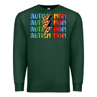 Sports Green autism mom lightning bolt Premium Sweatshirt - LillyAllenDesigns