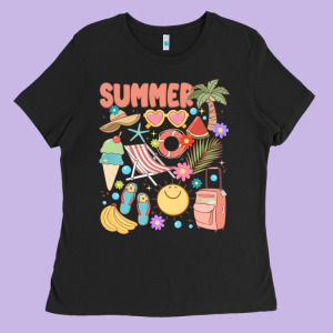 Retro Summer Ladies Tee Designed By Jahusdesignshop
