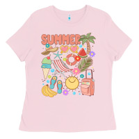 Bubblegum Pink retro summer Ladies Tee - JahusDesignShop