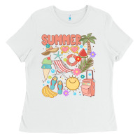 White retro summer Ladies Tee - JahusDesignShop