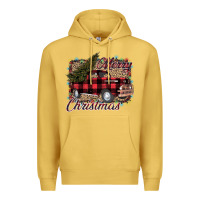 Antique Gold Merry Christmas Truck Premium Hoodie - Bettercallsaul