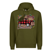 Army Green Merry Christmas Truck Premium Hoodie - Bettercallsaul