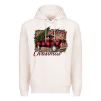 Pale Pink Merry Christmas Truck Premium Hoodie - Bettercallsaul