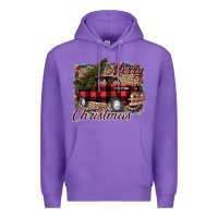 Purple Merry Christmas Truck Premium Hoodie - Bettercallsaul