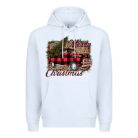 White Merry Christmas Truck Premium Hoodie - Bettercallsaul