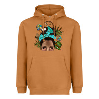 Lake Camping Afro Messy Bun Bbs Heavyweight Hoodie | Teevron