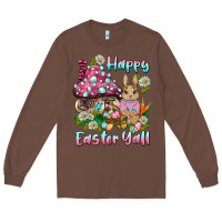 Chestnut happy easter y'all rabbit Long Sleeve Tee - BarkalooDesign
