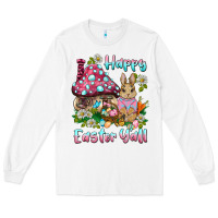 White happy easter y'all rabbit Long Sleeve Tee - BarkalooDesign
