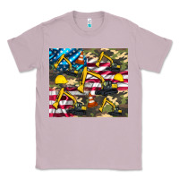 Lilac excavator American flag Classic Tee - Artiststas
