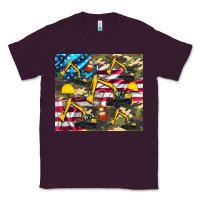 Plum excavator American flag Classic Tee - Artiststas