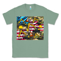 Sage excavator American flag Classic Tee - Artiststas