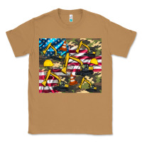Toasted Coconut excavator American flag Classic Tee - Artiststas