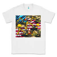 White excavator American flag Classic Tee - Artiststas