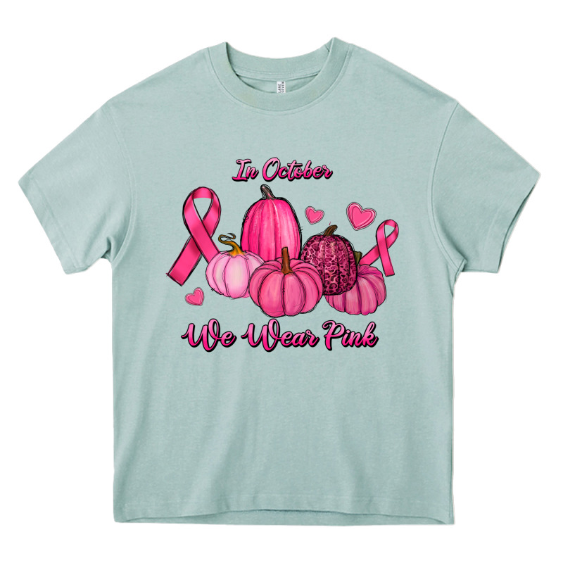 In October We Wear Pink Pumpkins Heavy Core Tee by RanaPortraitStore | Teevron