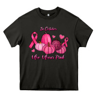 Asphalt In October We Wear Pink Pumpkins Heavy Core Tee - RanaPortraitStore