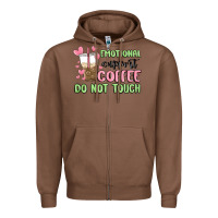 Chestnut emotional support coffee do not touch Zipper Hoodie - MaliasSmallBusiness