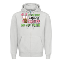 Dove Grey emotional support coffee do not touch Zipper Hoodie - MaliasSmallBusiness