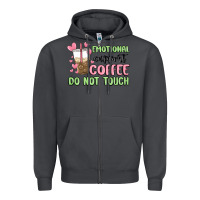 Smoke emotional support coffee do not touch Zipper Hoodie - MaliasSmallBusiness