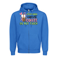 True Royal emotional support coffee do not touch Zipper Hoodie - MaliasSmallBusiness