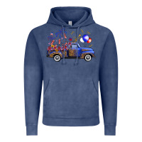 Vintage Denim western truck fourth of july Vintage Hoodie - FaDigitalArtStudio