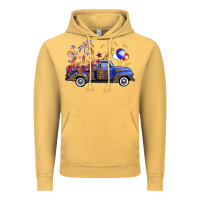 Vintage Mustard western truck fourth of july Vintage Hoodie - FaDigitalArtStudio