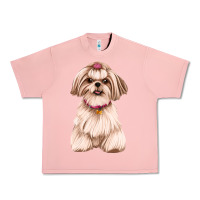 Salmon Shih Tzu Dog Design Urban Heavy Tee - JahusDesignShop