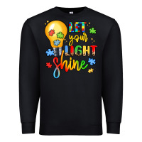 Black let your light shine Premium Sweatshirt - LillyAllenDesigns