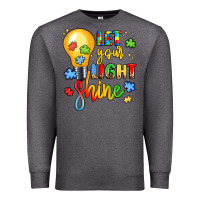 Charcoal Heather let your light shine Premium Sweatshirt - LillyAllenDesigns