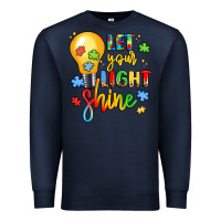 Navy let your light shine Premium Sweatshirt - LillyAllenDesigns