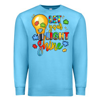 Ocean Blue let your light shine Premium Sweatshirt - LillyAllenDesigns