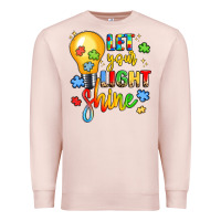 Pale Pink let your light shine Premium Sweatshirt - LillyAllenDesigns